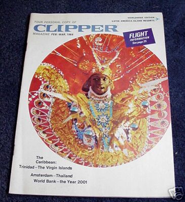 1968 February - March Clipper in-flight Magazine with a cover story on Trinidad.